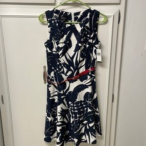 Dress, Size 6P, Alyx Petite, Navy and White